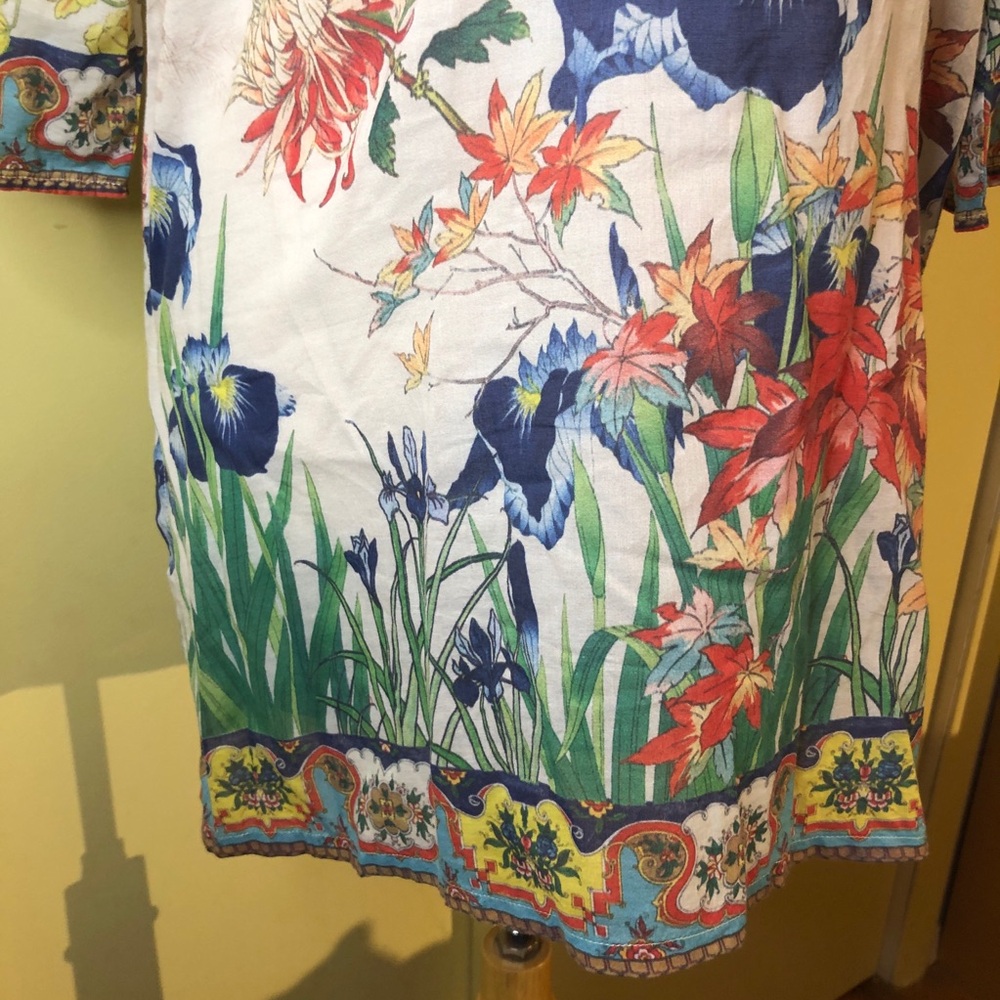 Johnny Was cotton tunic. Size small. EUC - Picture 4 of 11